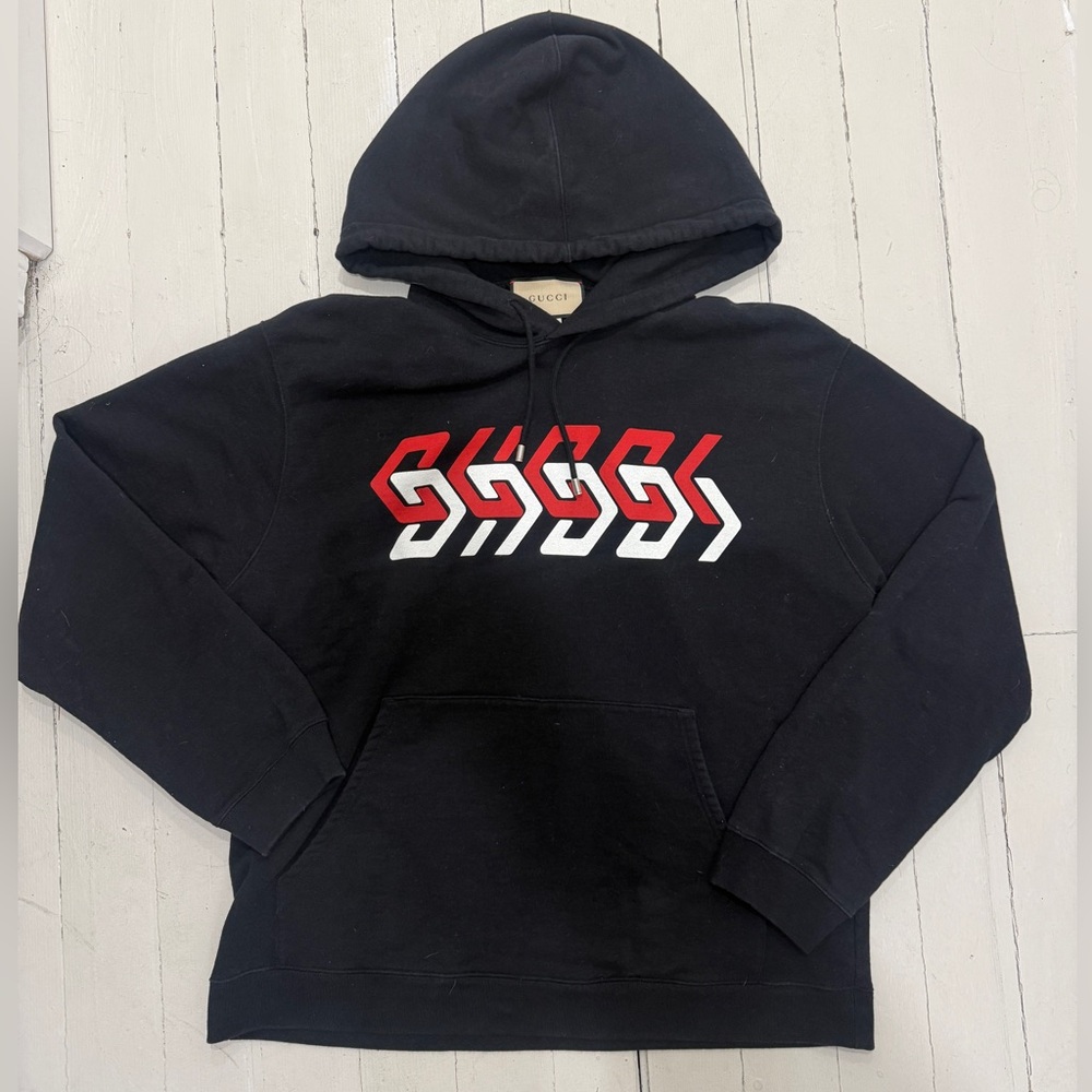 Gucci Mirror Logo Hoodie Sz L